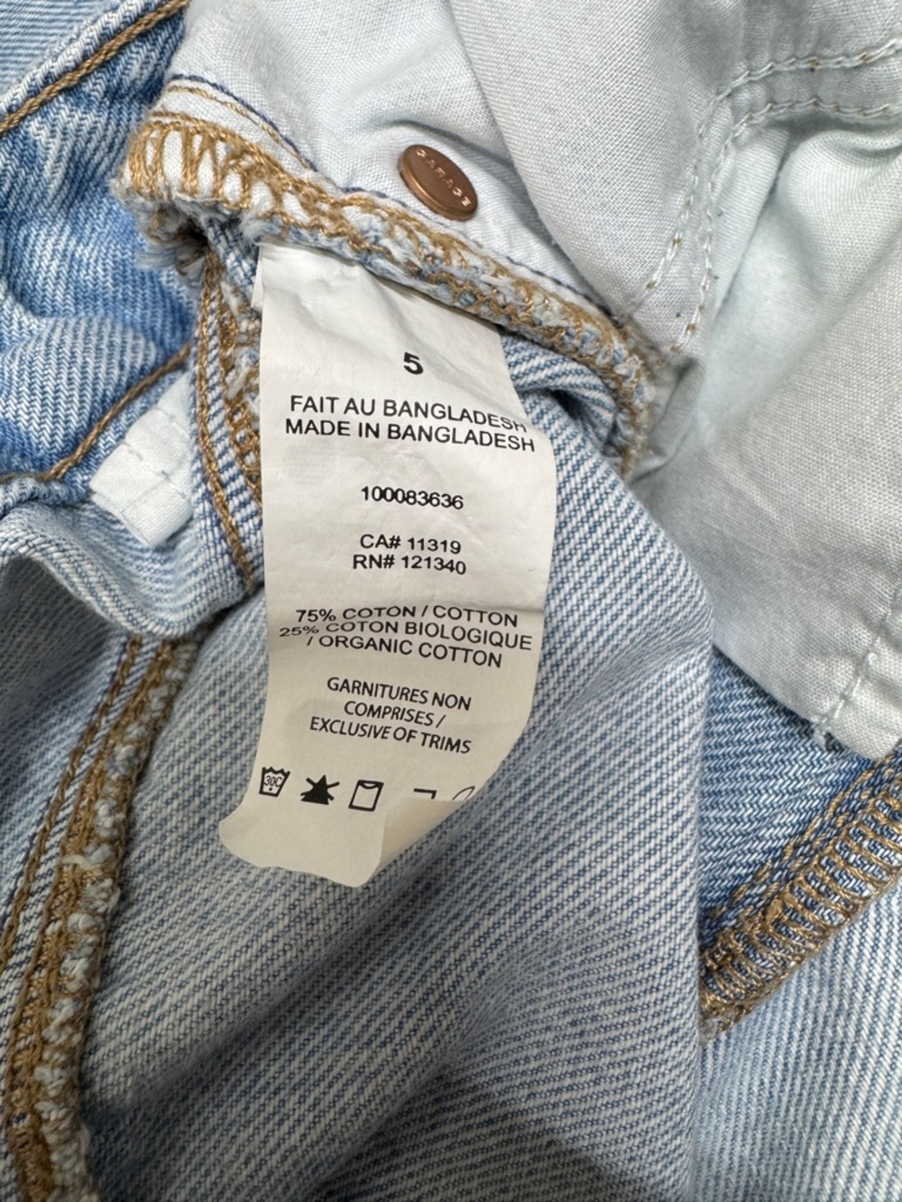 {Garage} '90s Straight Light Blue Relaxed Loose Jeans WJ18 - Picture 6 of 7